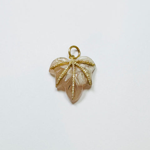 carved leaf pendant