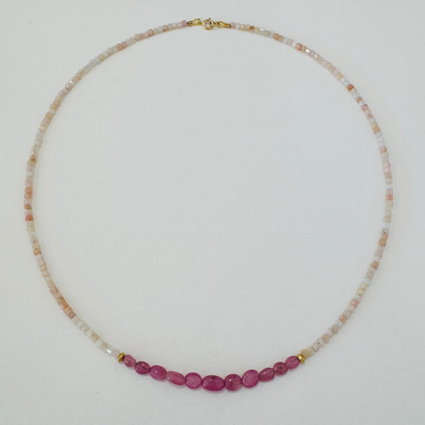 two tone delicate necklace