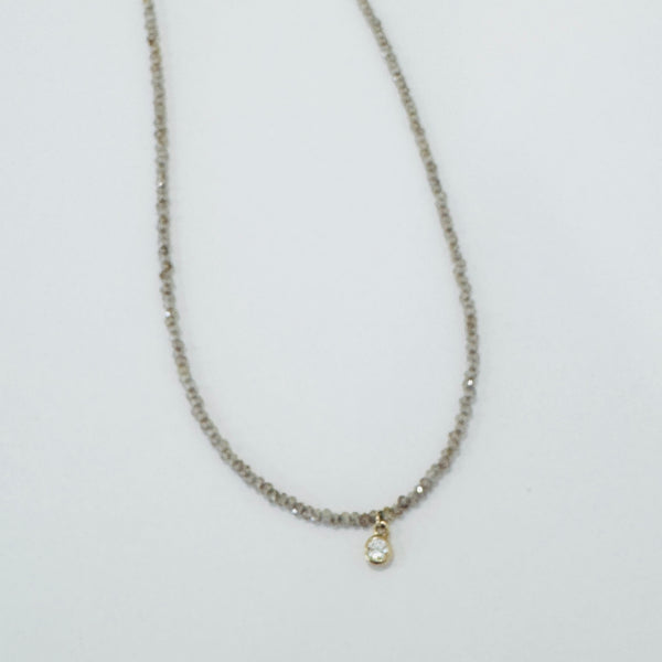 delicate gemstone mini charm necklace