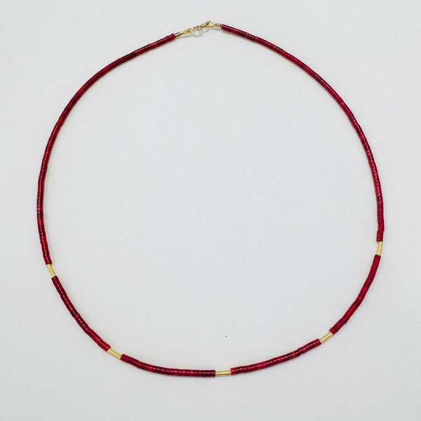 delicate five bar necklace