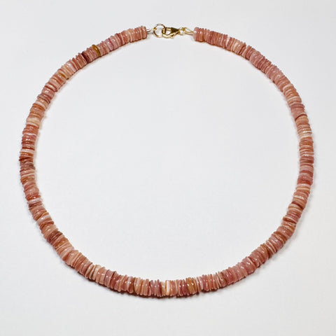 peach mother of pearl candy necklace