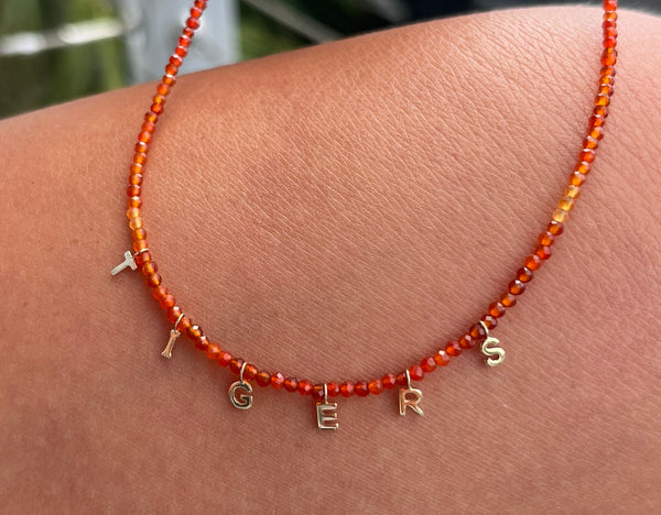 gameday letter necklace