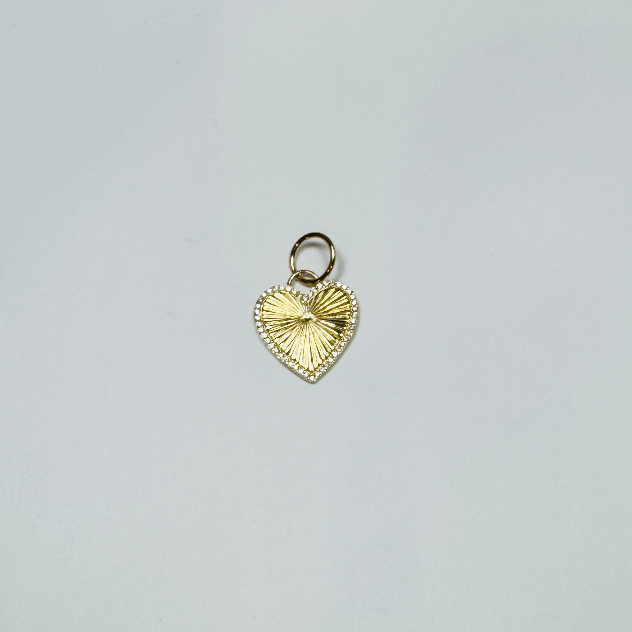 small fluted heart pendant