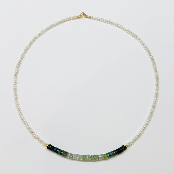 two tone delicate necklace