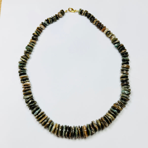 abalone shell statement necklace