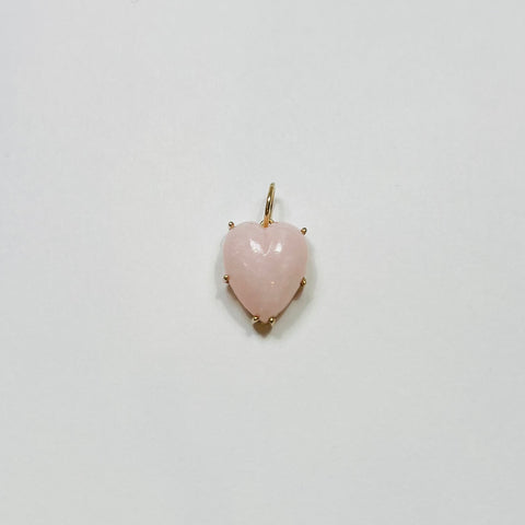 pink opal heart pendant