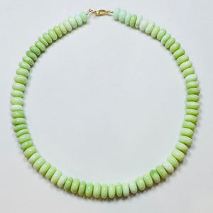 lime green opal candy necklace