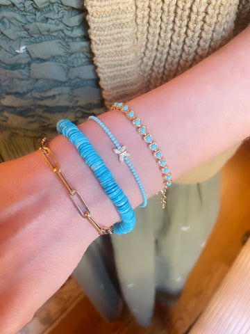 turquoise butterfly bracelet