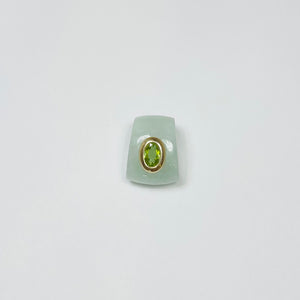 jade and peridot bead charm