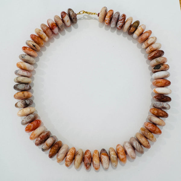 bamboo leaf agate collar