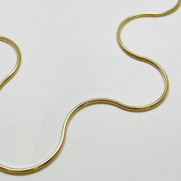 14 k gold round snake chain