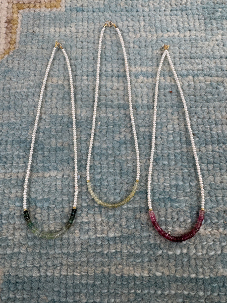 two tone delicate necklace