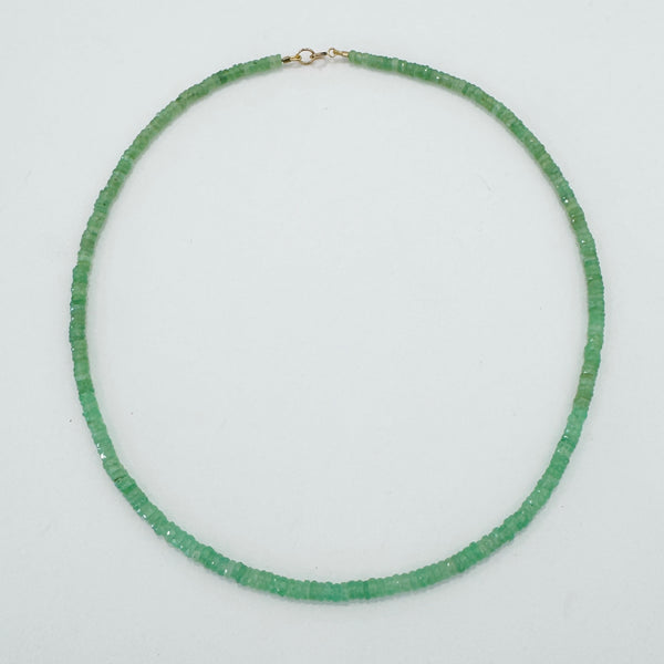 chrysoprase heishi necklace