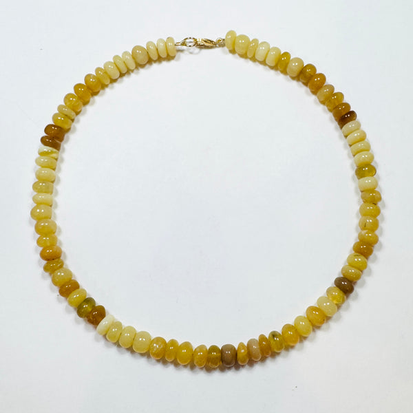 yellow shaded opal candy necklace