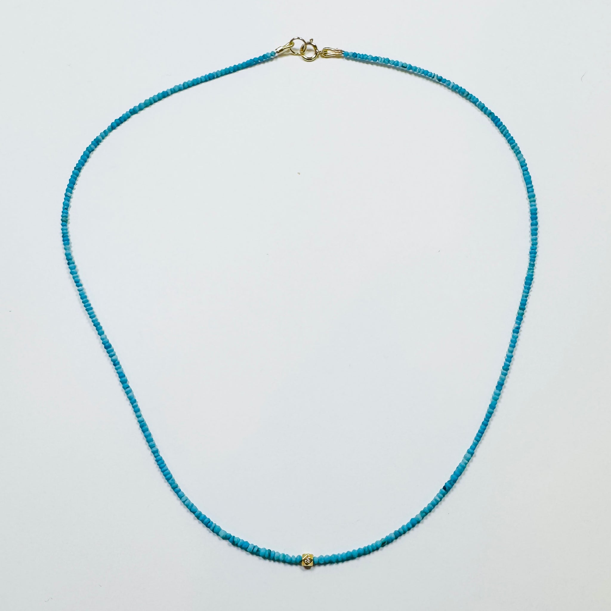 delicate diamond cube necklace