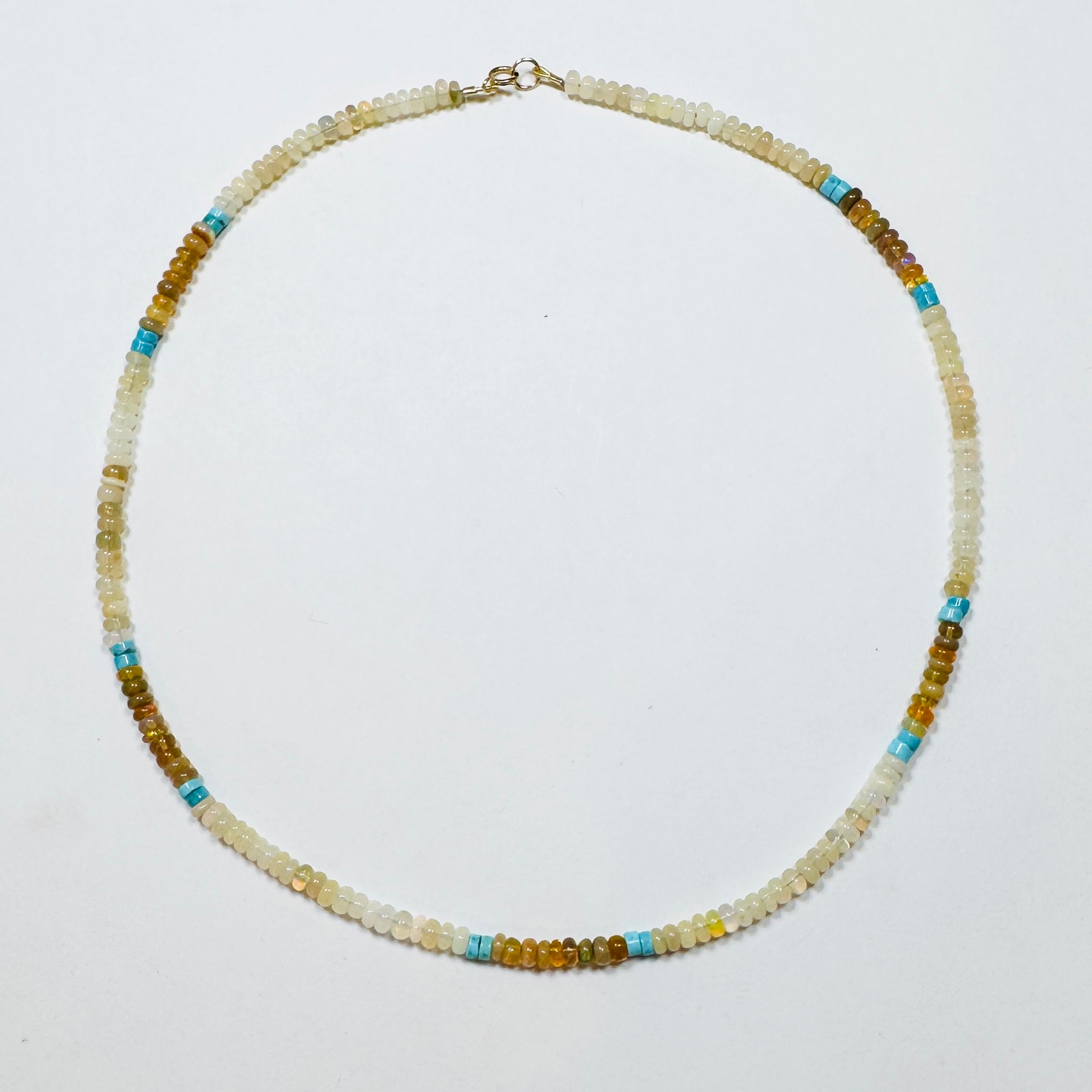 surf side yellow opal candy necklace