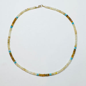 surf side yellow opal candy necklace