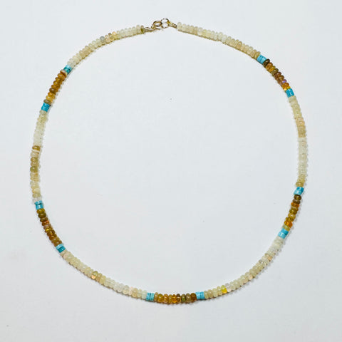 surf side yellow opal candy necklace
