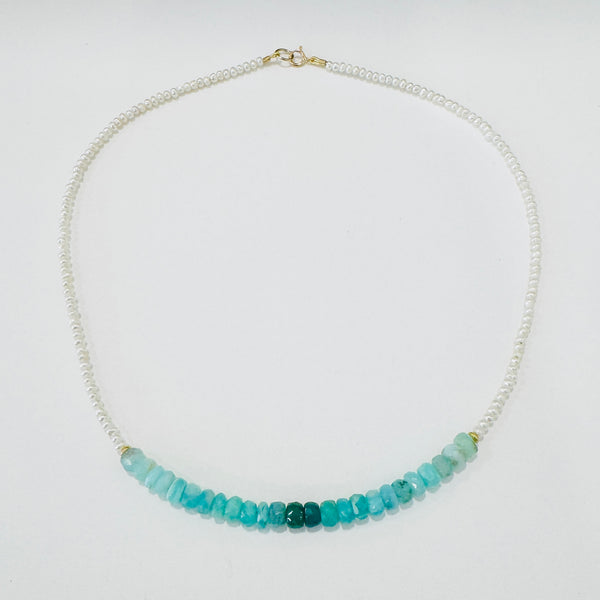 two tone delicate necklace