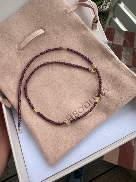 delicate five bar necklace