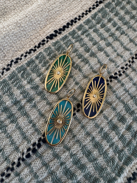 Gemstone starburst pendant