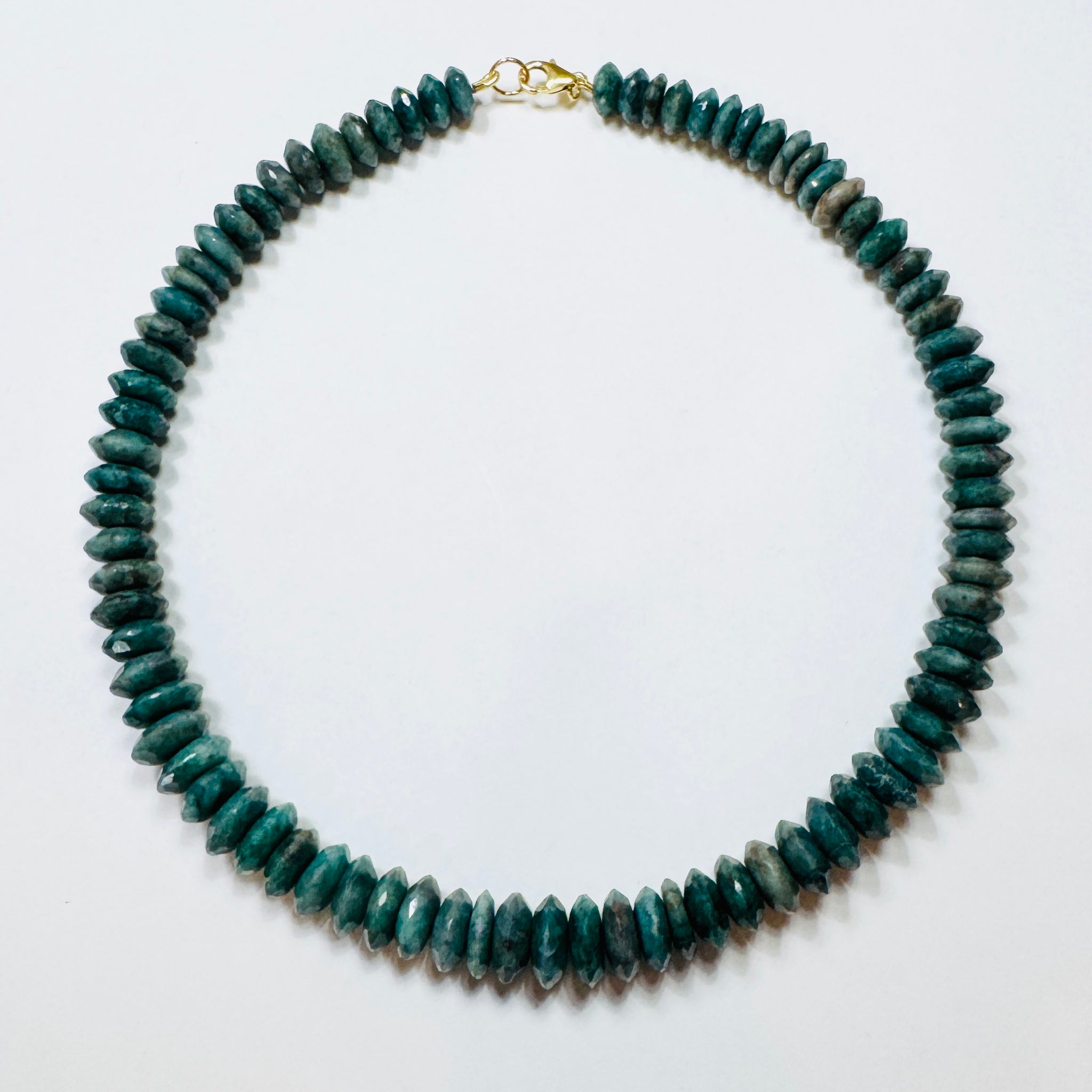 German cut emerald candy necklace