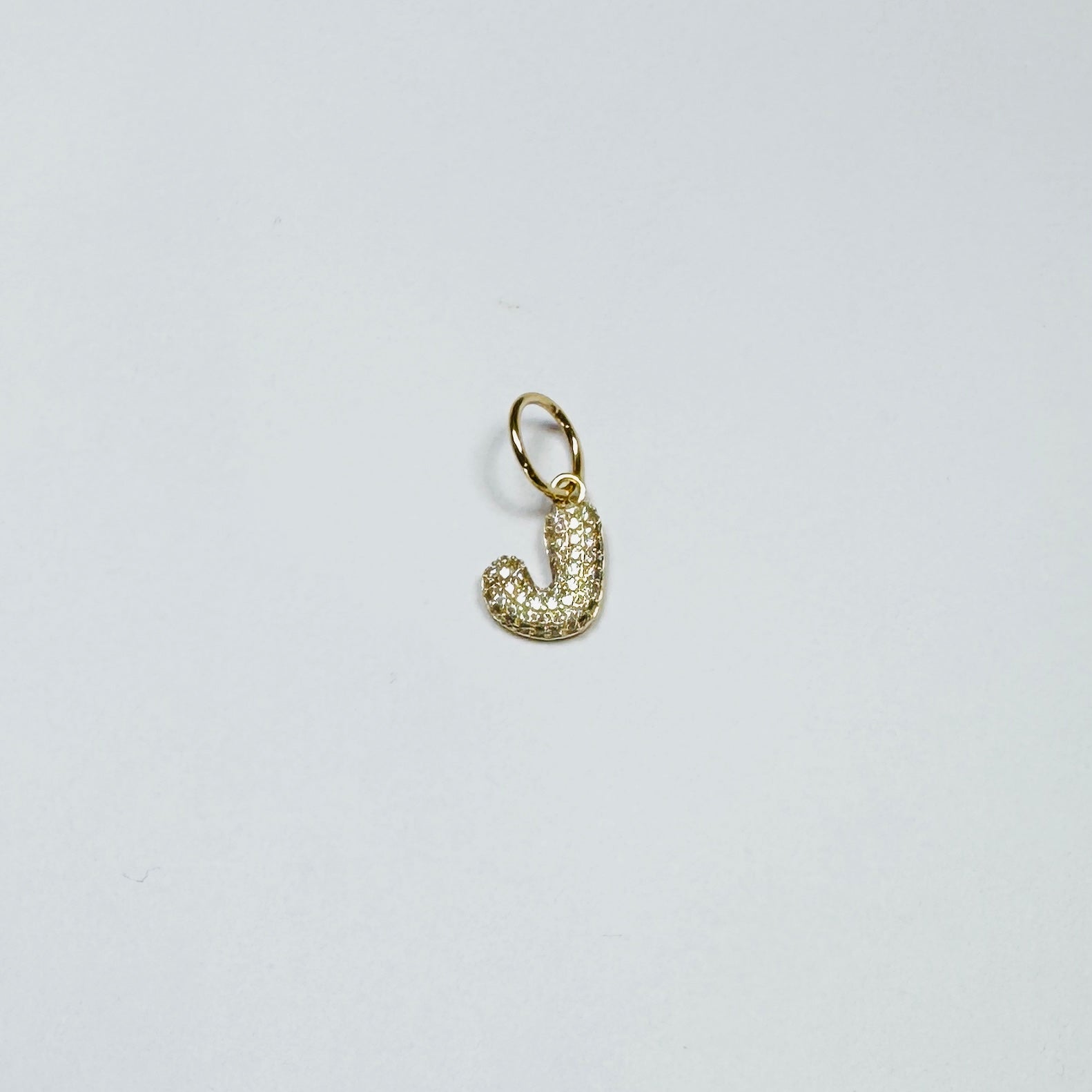 pave diamond letter pendant