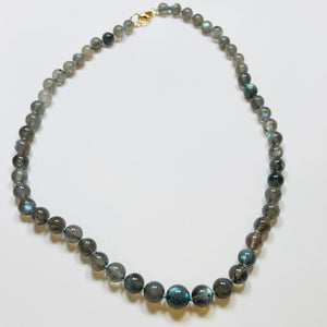 knotted labradorite necklace
