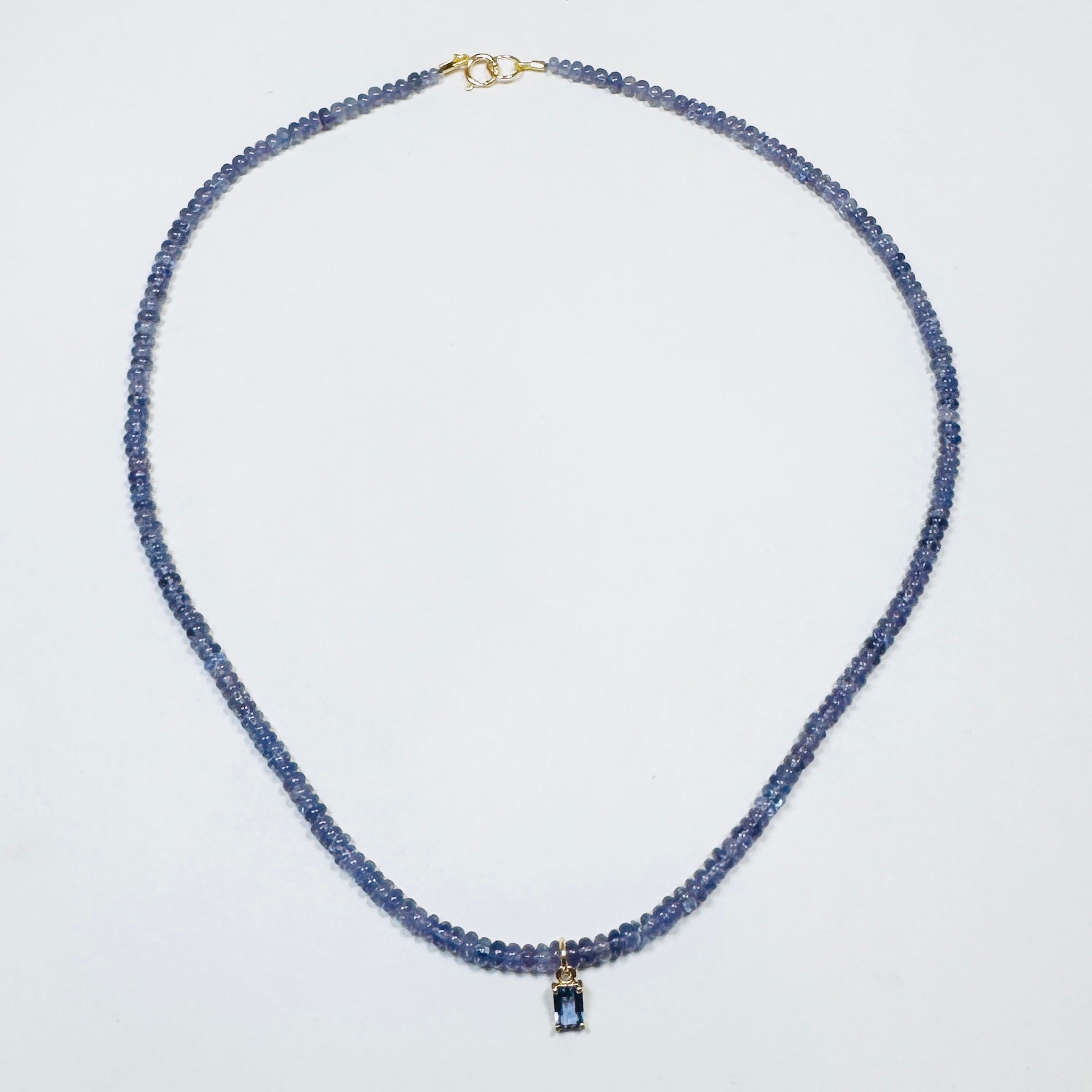 tanzanite necklace with sapphire charm