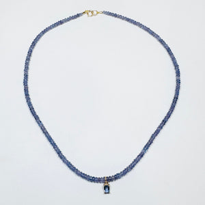 tanzanite necklace with sapphire charm