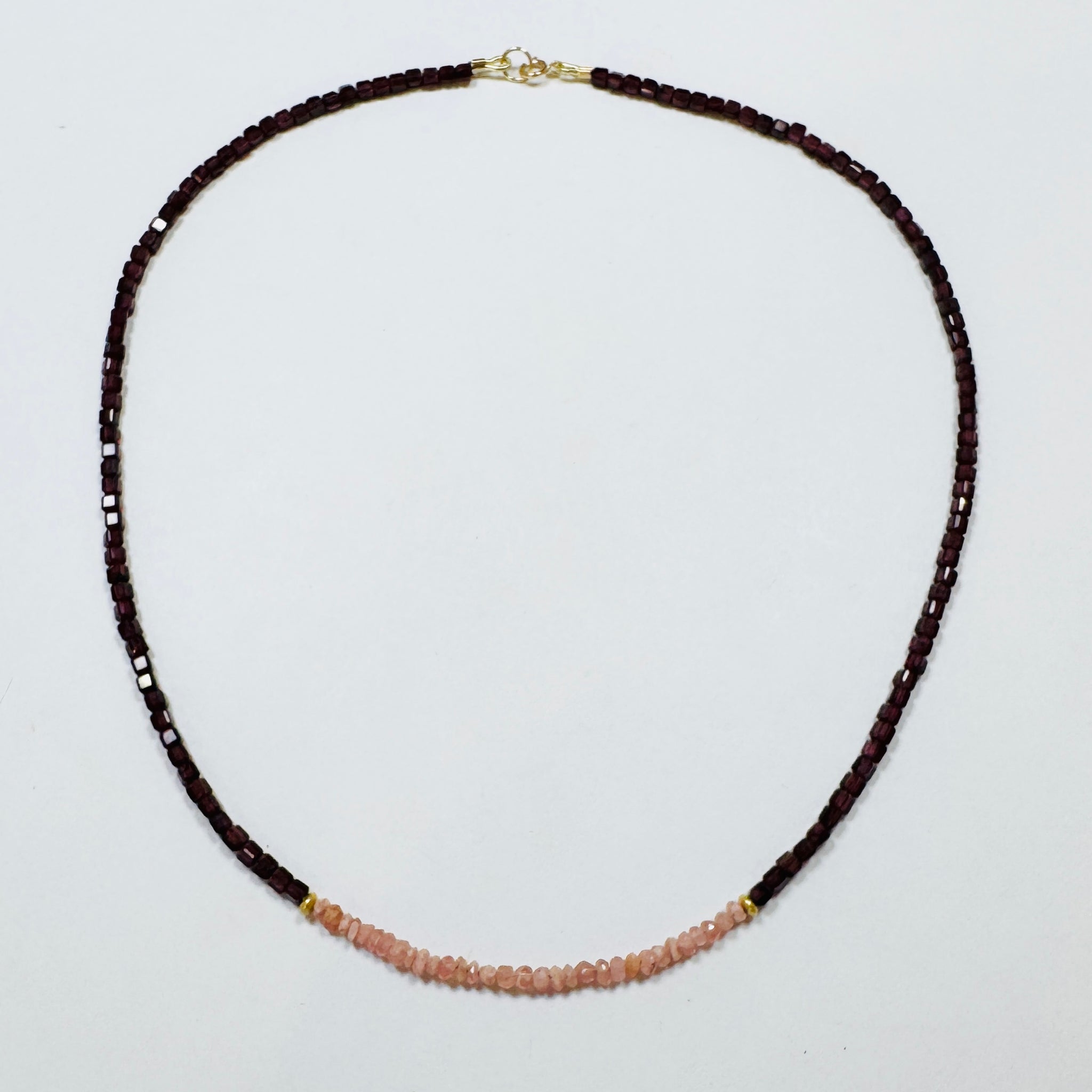two tone delicate necklace