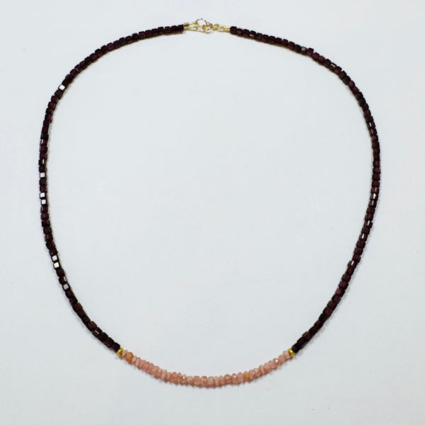 two tone delicate necklace
