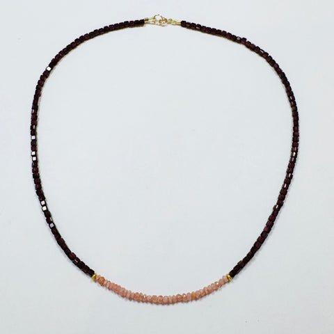 two tone delicate necklace