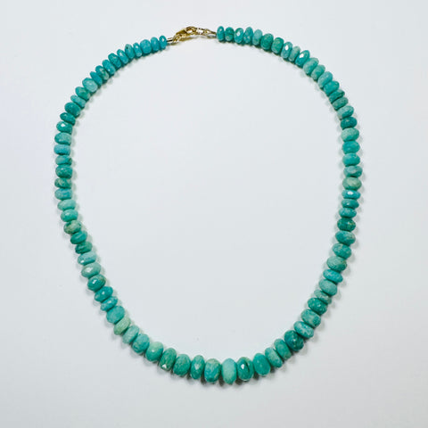 faceted amazonite candy necklace