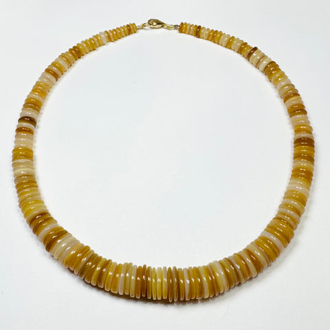 yellow mother of pearl candy necklace