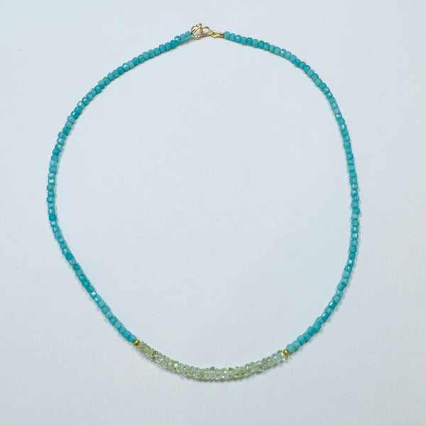 two tone delicate necklace