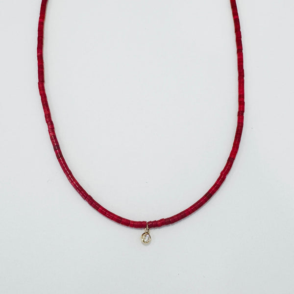delicate gemstone mini charm necklace