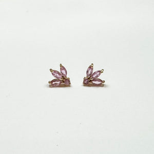 pink sapphire firefly studs