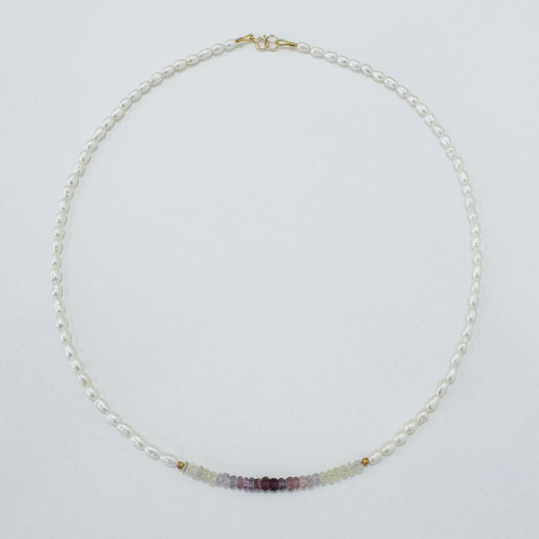 two tone delicate necklace