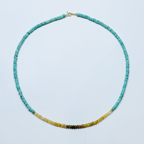 two tone delicate necklace