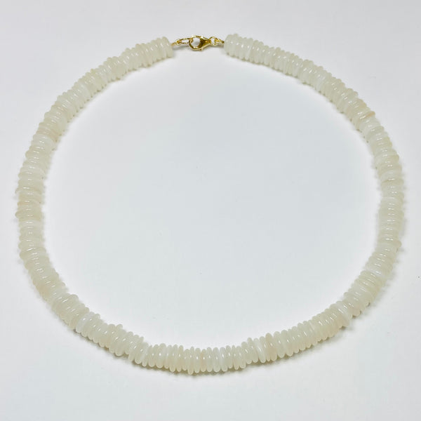 Coconut moonstone candy necklace