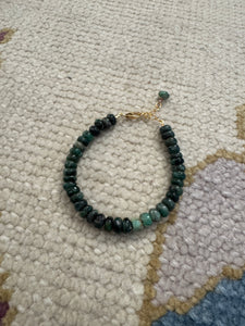 raw emerald bracelet