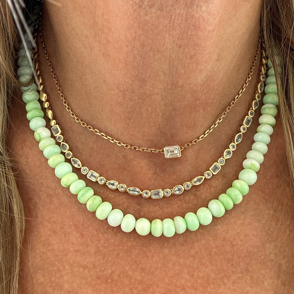 lime green opal candy necklace