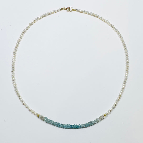 two tone delicate necklace