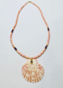 conch necklace with shell pendant