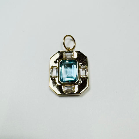 deco topaz pendant