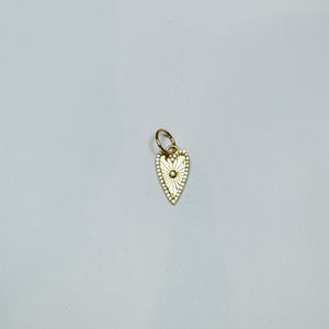 small elongated, fluted heart pendant