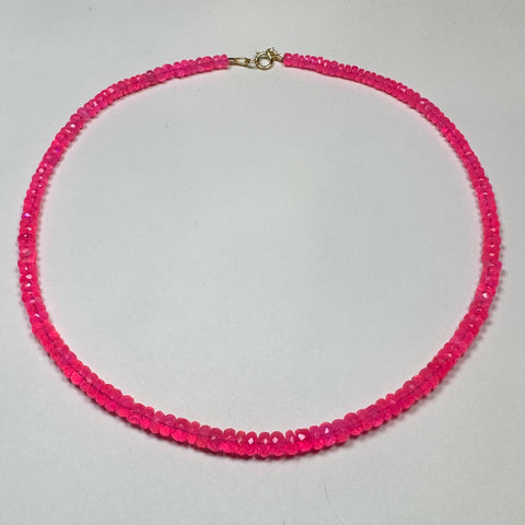neon pink opal candy necklace