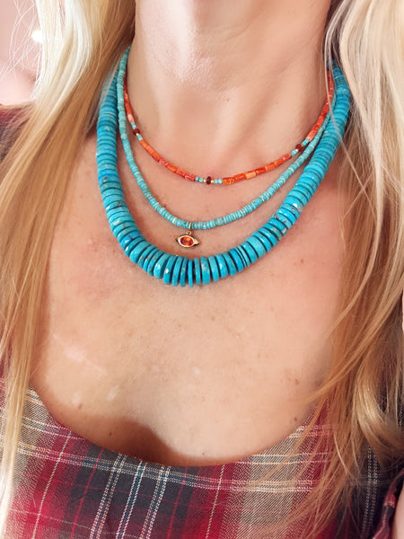 AAA sleeping beauty turquoise statement necklace