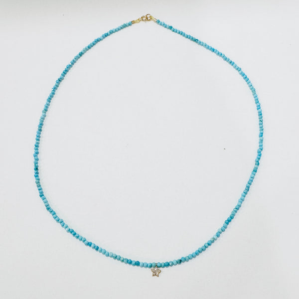 delicate gemstone necklace with star charm